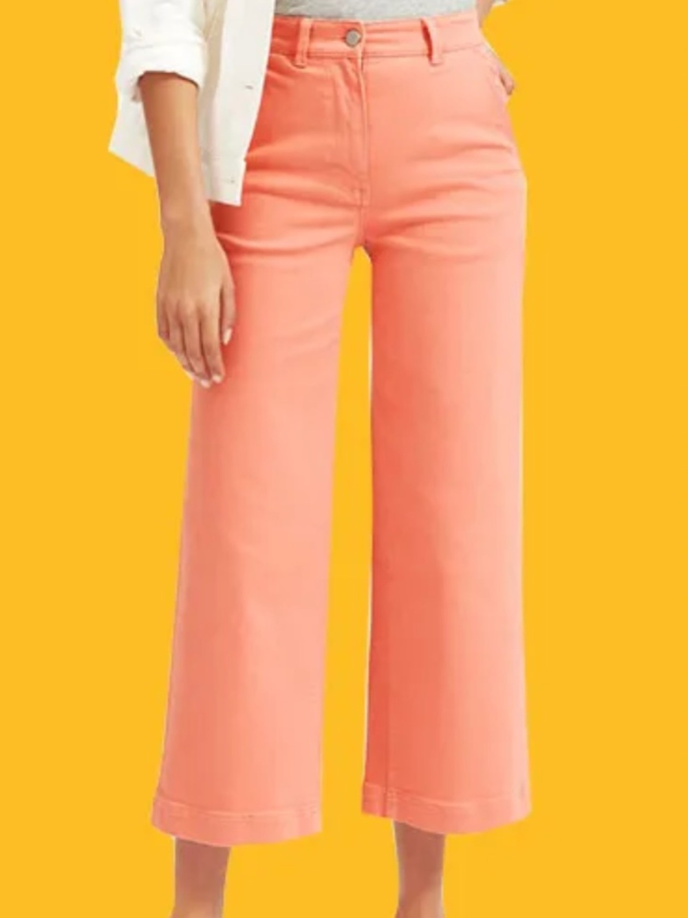 Everlane wide leg pants, peach color